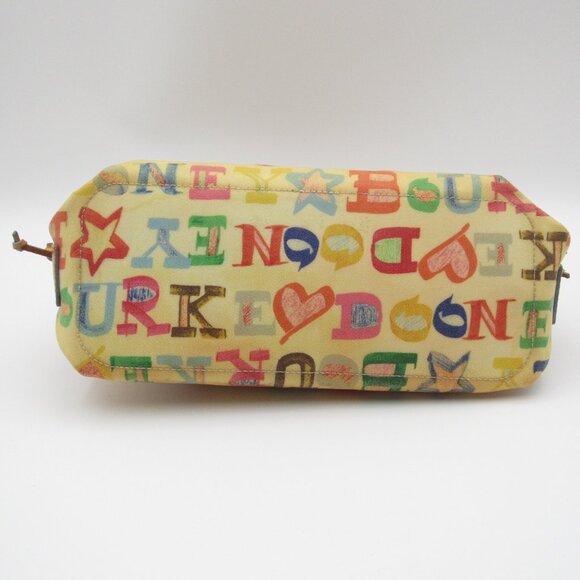 Dooney And Bourke Graffiti Spell Out Purse Coated Canvas Y2K No Strap - Picture 5 of 9